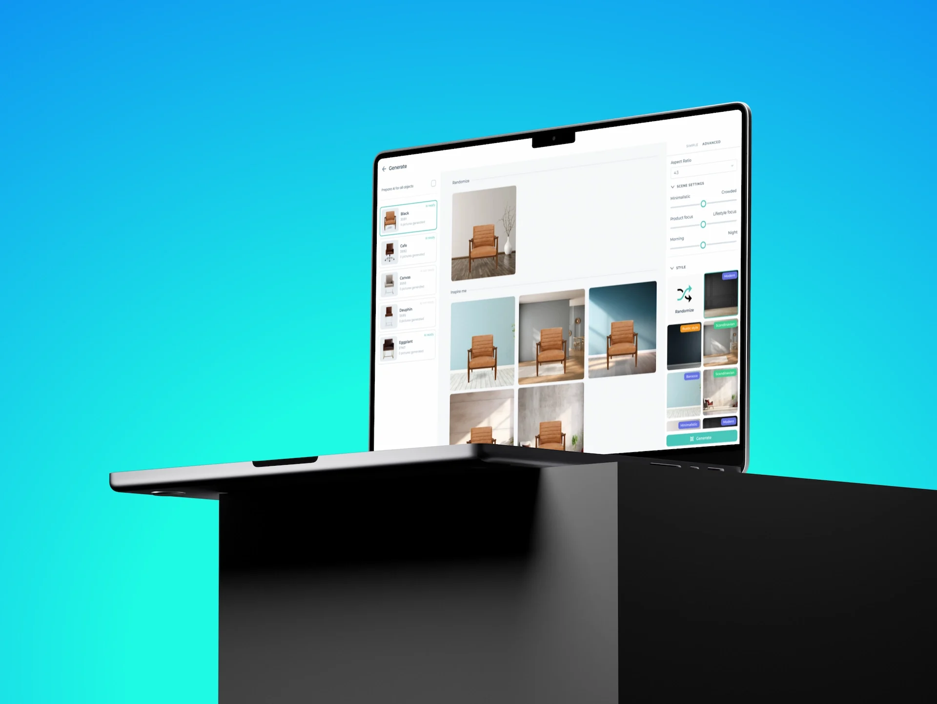 Chaos Cylindo AI image-generation concept for e-commerce product imagery.