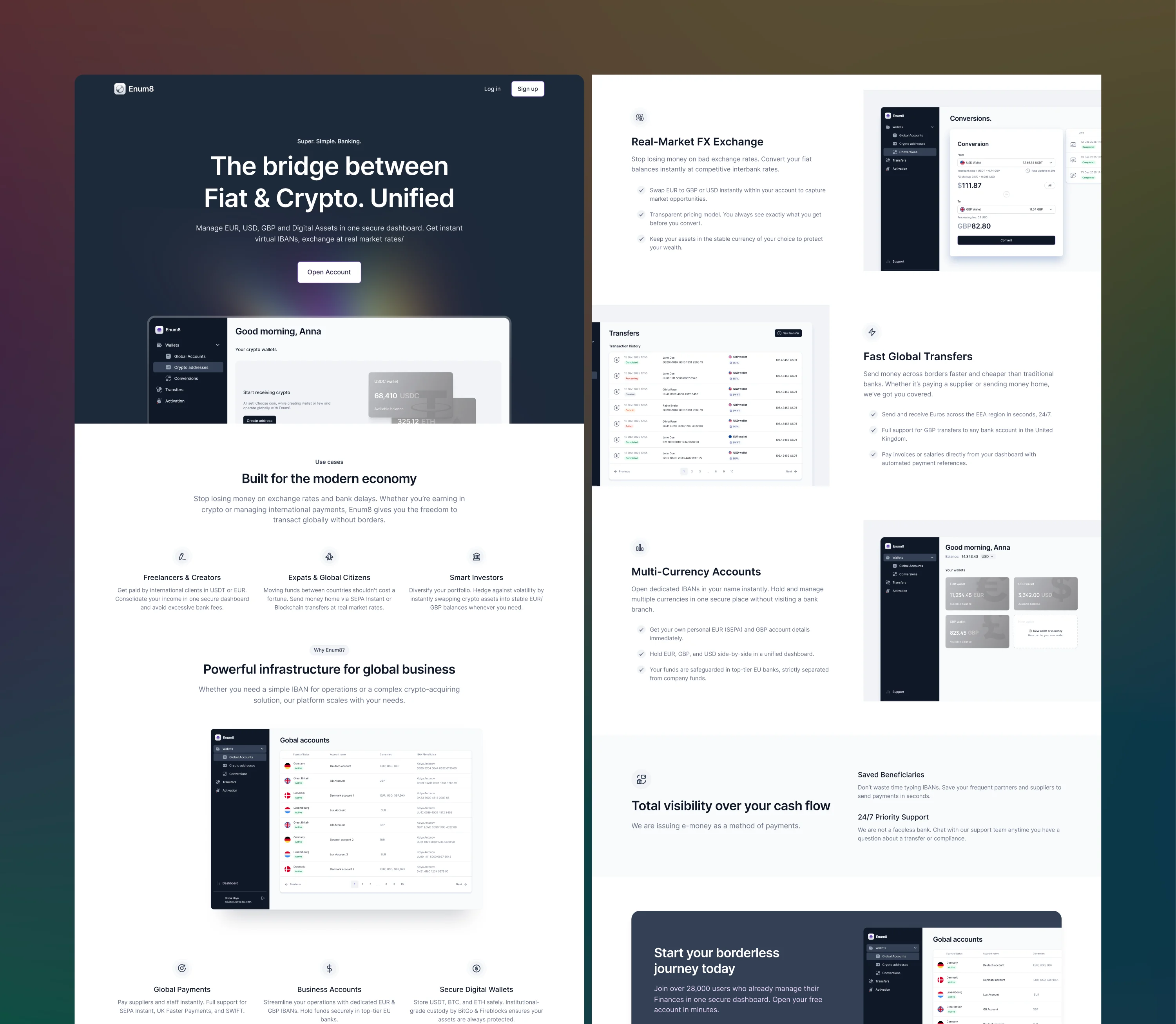 Enum8 public marketing website.
